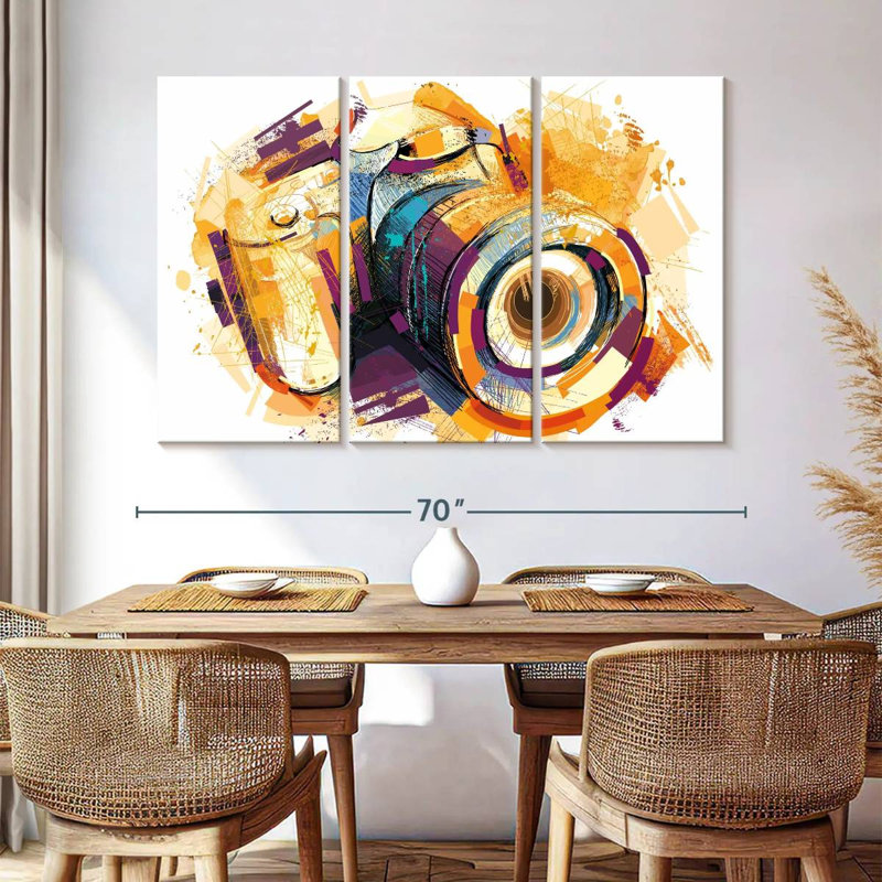 Senne Abstract Camera, 36" H x 57" W