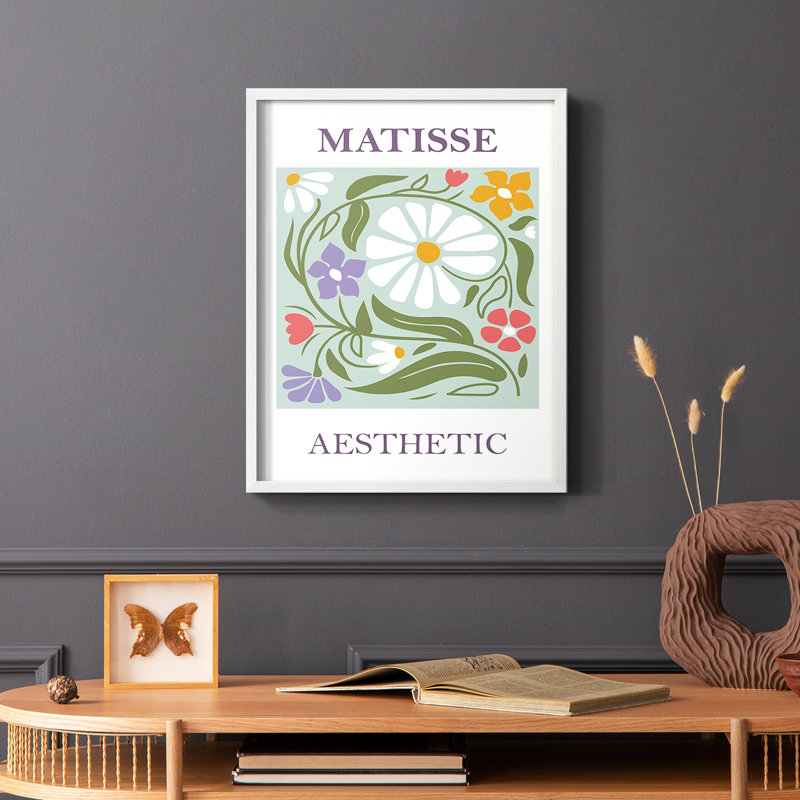 Matisse CCLXIX, reproduction encadrée - bois massif, H 28 po x l 22 po, Blanc