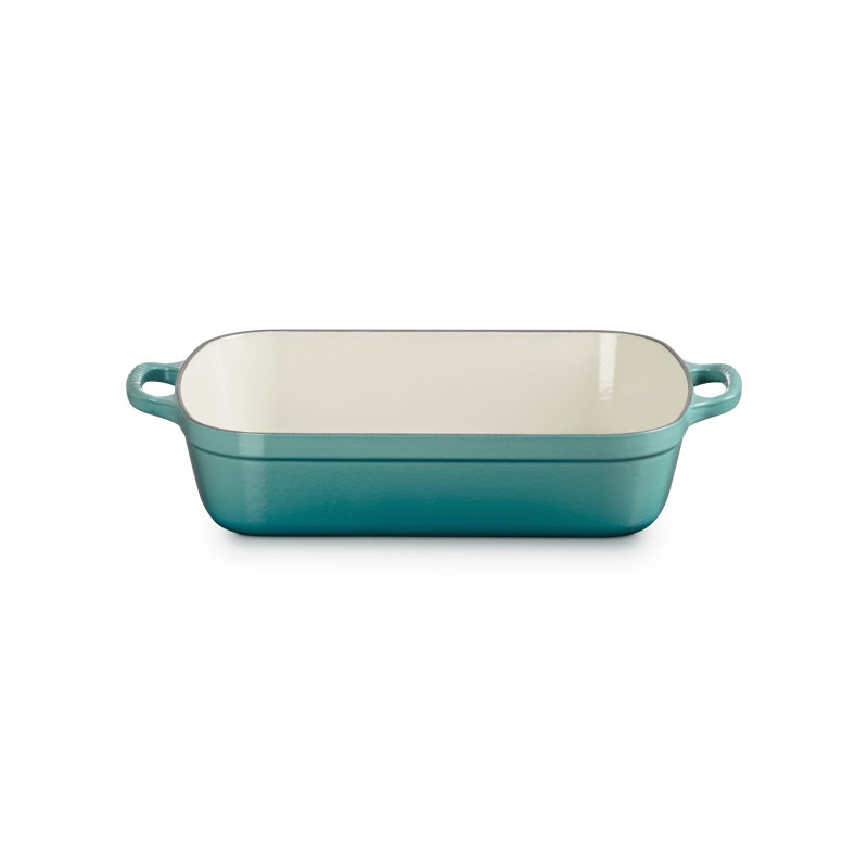 Le Creuset Signature Cast Iron Rectangular Roaster, 5.25 Qt. - Blue Riviera