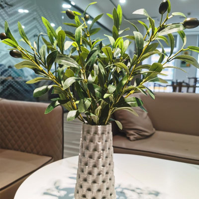 5Pcs 36Inch Artificial Olive Branches for Vases, Fake Plants Greenery Stems with Leaves Faux Olive Tree Branches Home Decor Indoor