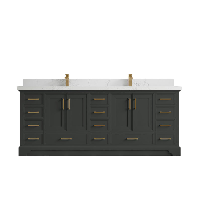 Meuble-lavabo double avec plateau Charlotte 84, Empira