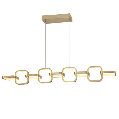 Luminaire suspendu carré à 1 lumière pour îlot de cuisine Emra