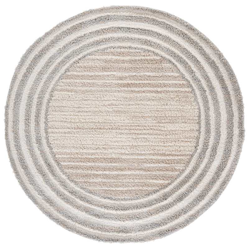 Gemma Shag 604 Abstract Rug, Round 6'7"