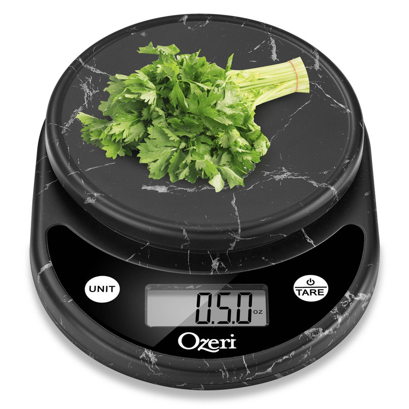 Balance de cuisine numérique multifonctionnelle Ozeri® Pronto® avec variable Graduation Technology®, Marbre noir