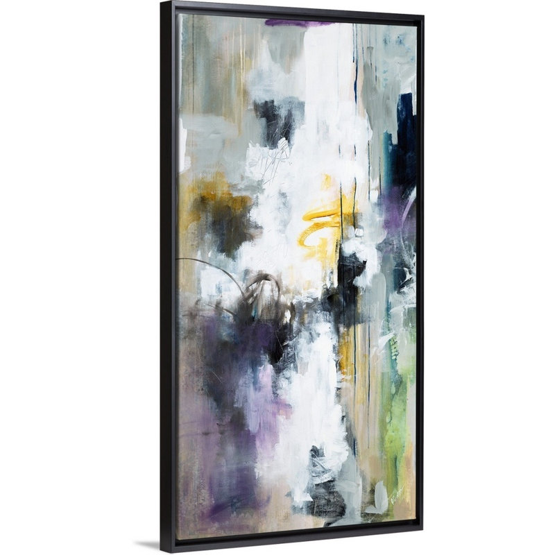 « invisible ii », peinture sur toile, H 21,7 po x l 11,7 po x P 1,75 po, Cadre flottant noir