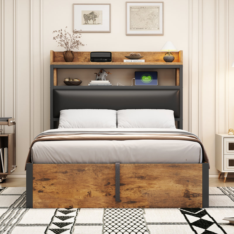 Bed, European Single (90 x 200 cm), Brown