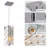 3-Light White Chrome Adjustable Iron Crystal Chandeliers