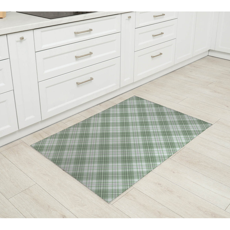 Tapis de cuisine Chinny Tartan, Rectangle 4pi x 6 pi, Vert