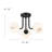 Elio 3-Light Modern Semi-Flush Mount Ceiling Light