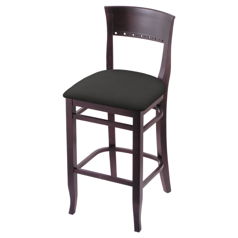 Tabouret de bar 25 po, Cerisier foncé, Fer Canter