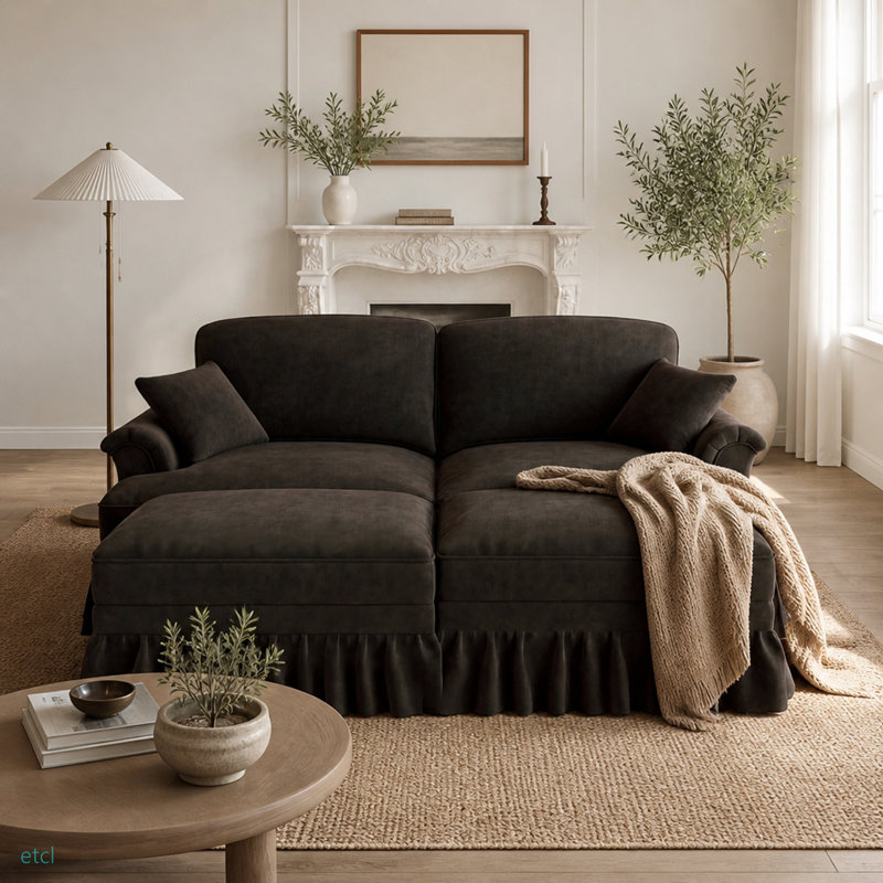 Upholstered 72.8 " Chenille Sofa