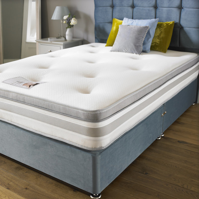 Lokshin 25cm Deep Highlander Open Coil Mattress, Hypoallergenic, Breathable, Medium Firm Feel, Small Double (4')