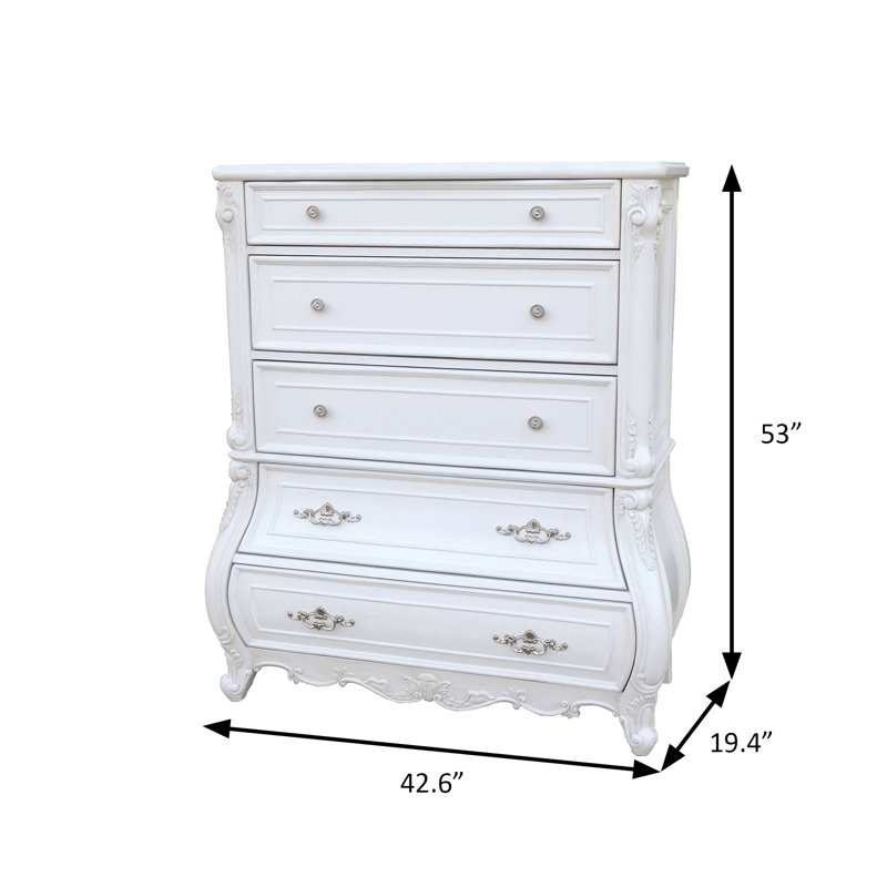 Commode traditionnelle Valentini, blanc