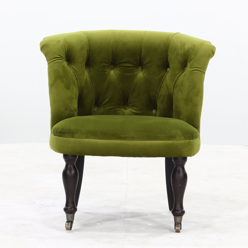 Valley Forge Velvet Chesterfield Chair, Green