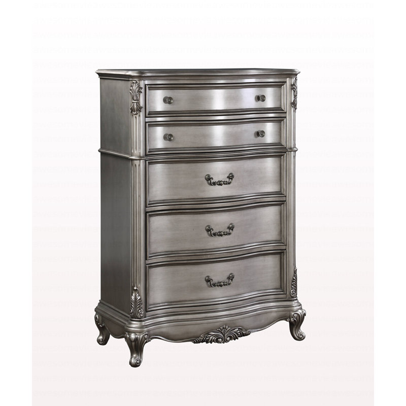 Commode moderne moderne à finition platine