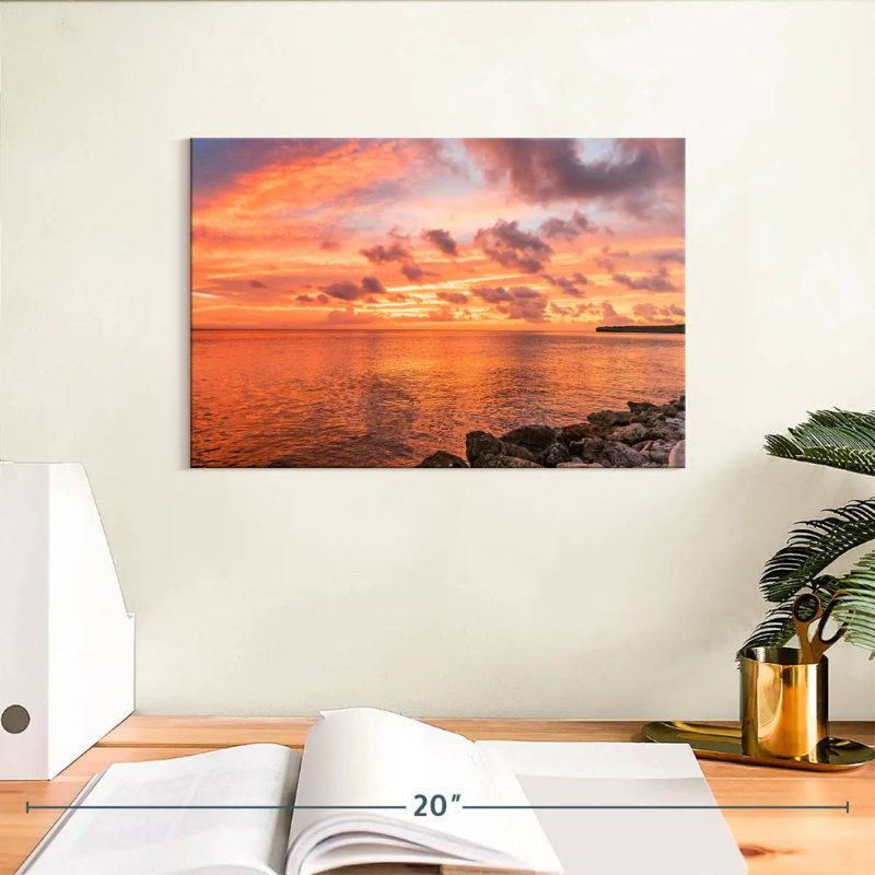 Gillard Curacao Sunset Seascape, H 8 po x l 12 po