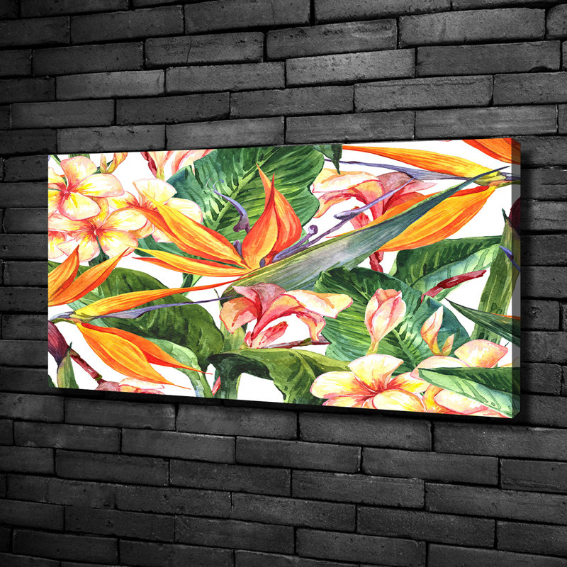 Tropical Flowers - Wrapped Canvas Print