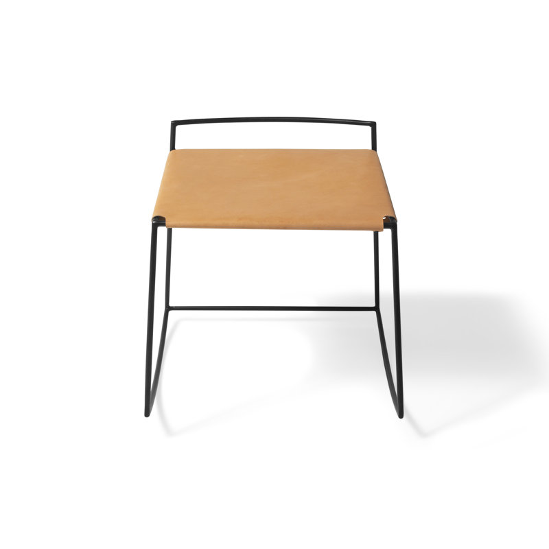 Tabouret à dossier actif Mia, Noir mat