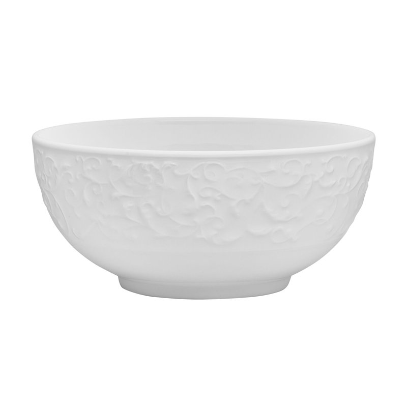Embossed Parchment 18-Piece Chip-Resistant Bone China Dinnerware Set, Service for 6