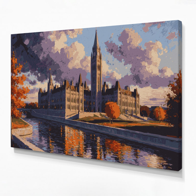 Art urbain sur toile, villes Ottawa, Ontario, H 11 po x l 14 po