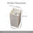 34" Tall Rectangular Pedestal Bathroom Sink,Premium Stone Resin Freestanding Bathroom Sink 