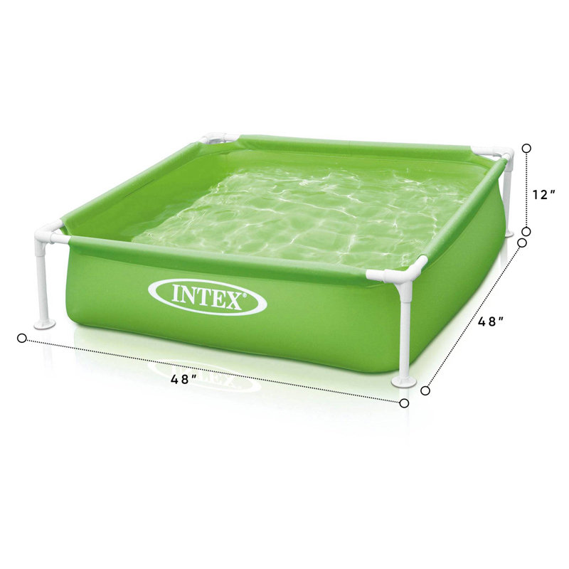 Intex 48x12" Mini Framed Beginner Outdoor Kiddie Pool, Colour Varies (3 Pack)
