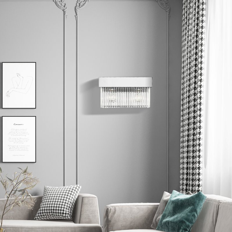 Barre d'éclairage de salle de bain 2 lumières à intensité variable Jodena, Chrome poli