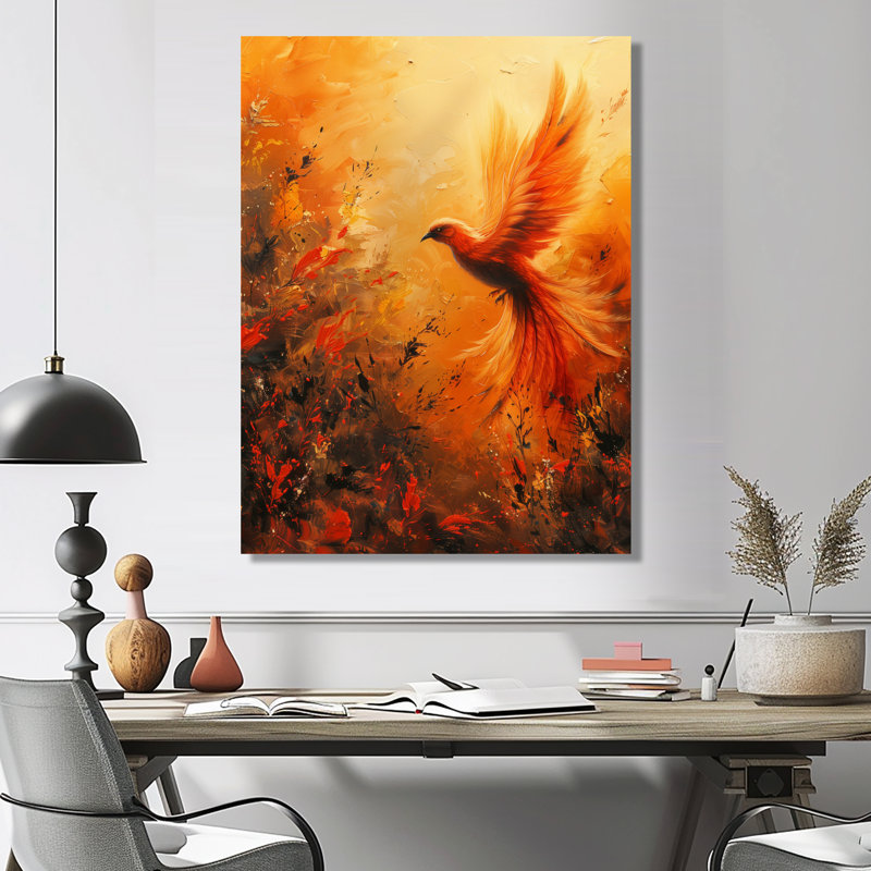 Créature Mythique Créature Mythique - Phoenix, Toile tendue, 40" H x 30" W