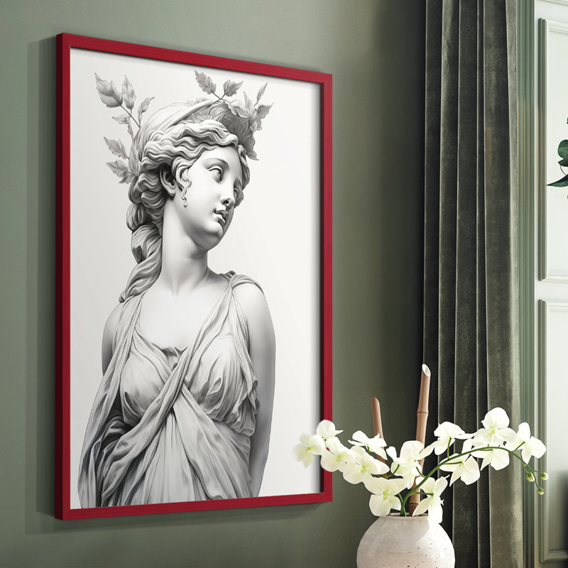 WOMEN Series X - reproduction encadrée de qualité supérieure - prête à être accrochée - aucun clou requis, Rouge