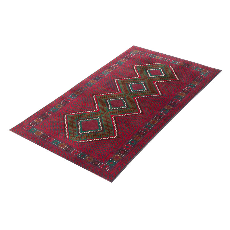 Tapis bleu marine Teimani 3 pi 7 po x 6 pi 5 po