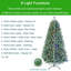 Arbre de Noël artificiel épinette bleu 6,5 pi avec interrupteur au pied, blanc chaud et multicolore 250 lumières DEL