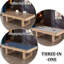 Table de ping-pong et table de billard 7-en-7 multifonctionnelle américaine 7 'Grey-131507618-131507619