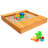 Gymax 47.5'' x 7'' Solid Wood Rectangle Sandbox