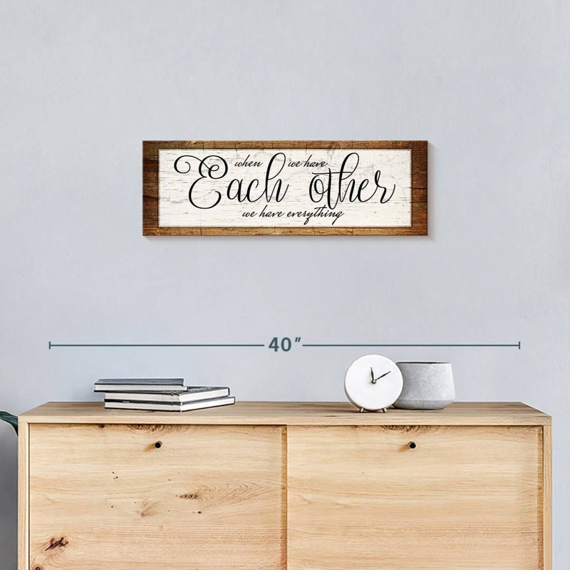 Couples cite les uns les autres Couples Quote, reproduction sur toile, H 8 po x l 24 po x P 1 po
