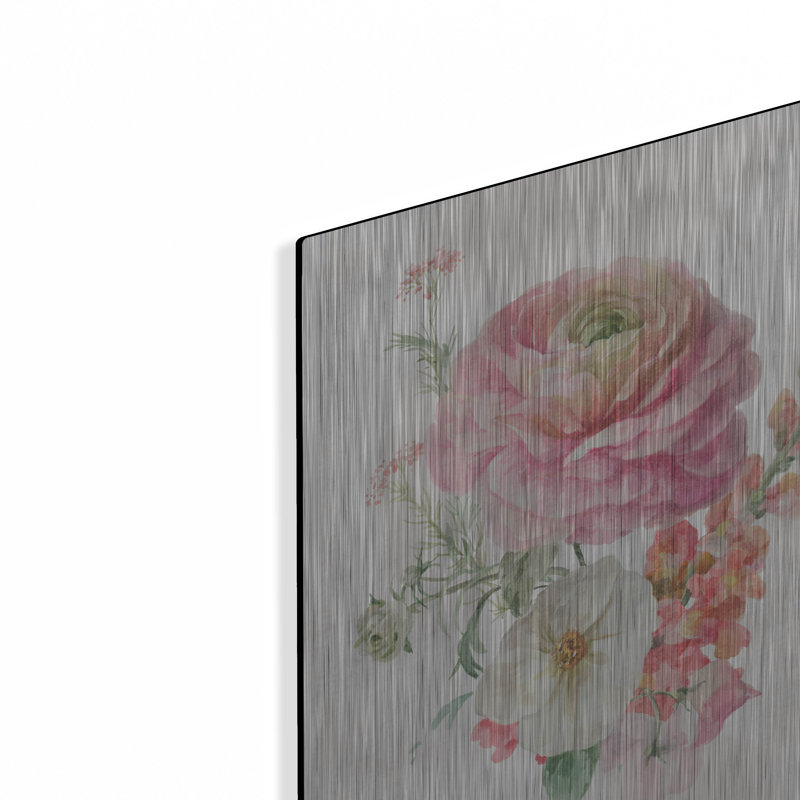 «Sorbet Floret 5» par Danhui Nai, art mural en métal, H 16 po x l 12 po