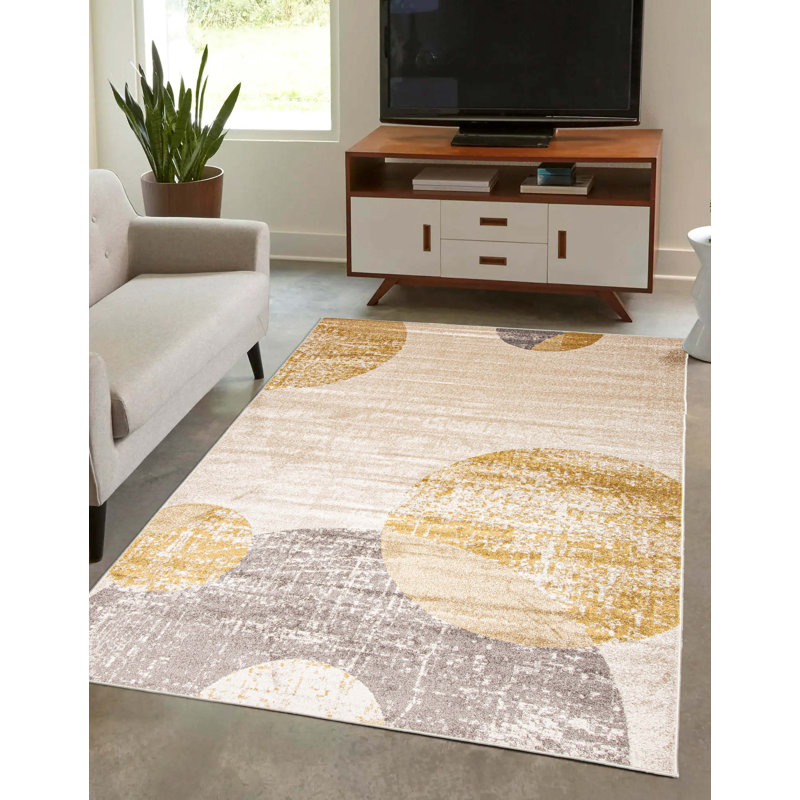 Jurgita Abstract Indoor Rug, Rectangle 6'7" x 9'6"