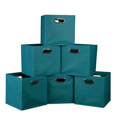 Bac de rangement pliable en tissu avec porte-étiquette Niche Cubo
