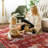 Fillender Large Oriental Floral Living Room Rug Washable Bedroom Rug Non-Slip Colorful Vintage Accent Floor Carpet For Home Decor-106897349