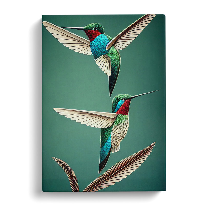 Timnath Hummingbird Traditional Vol.1 - Wrapped Canvas, 60cm H x 40cm W x 3cm D
