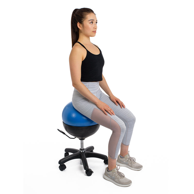 Britton Adjustable Height Ball Chair with Wheels