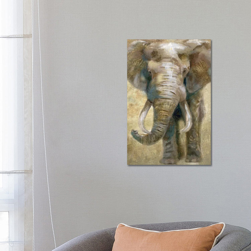 Summer Safari Elephant by Nan - Wrapped Canvas Painting, 66.04 cm H x 45.72 cm W x 1.91 cm D