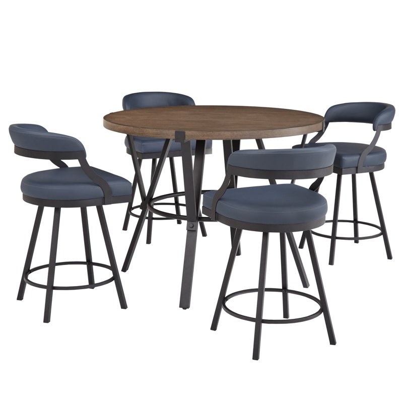 Ensemble de 5 tables rondes Alisier, Blue
