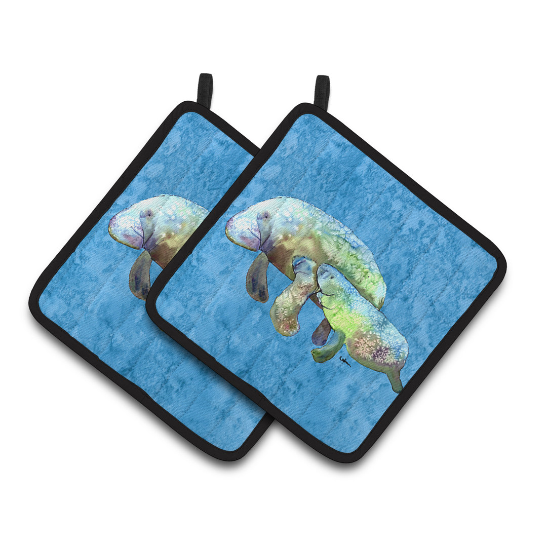 Caroline's Treasures Manatee Polyester Potholder (Set of 2) Caroline's Treasures