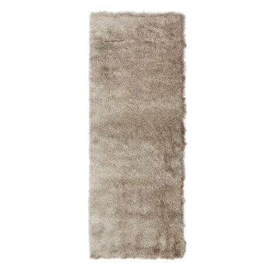 Makaila Silky Shaggy Mocha Area Rug