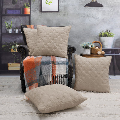 Tatami Faux Fur Throw Pillow Covers