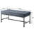 Grey Velvet Bench For Bedroom - Industrial Metal Legs A Stylish Interior With