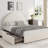 Modern Boucle Upholstered Platform Bed Frame with 2 Storage Drawers - Rounded Headboard - Sturdy Wooden Slats - Noise-Free - No Box Vernal Needed-1350682836-1350682833