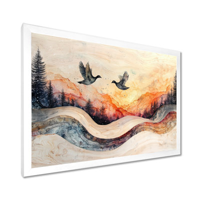 «Goose Animals Into A Winter Horizon III» - Décoration murale oie