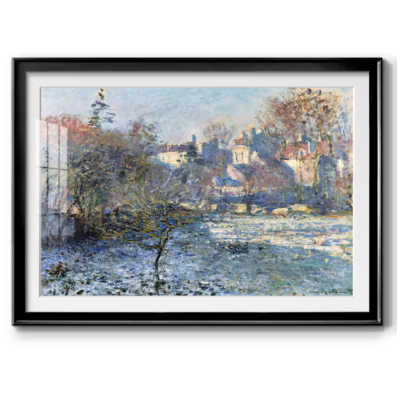 Frost, 1875, reproduction d'art encadrée, H 27 po x l 39 po x P 1,5 po, Noir