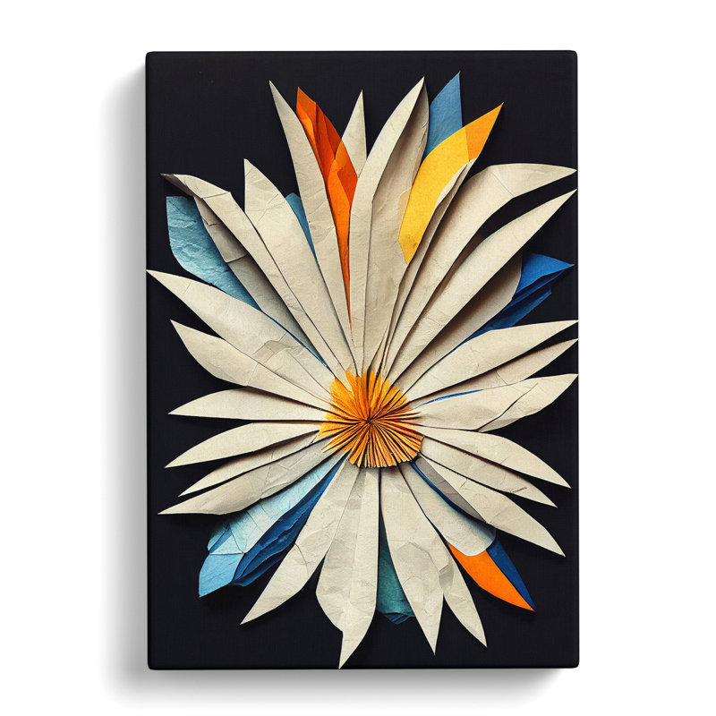 XV1022-3400X Paper Flower - Print, No Matte, 76cm H x 50cm W, Wrapped Canvas